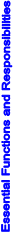 Essential Functions and Responsibilities